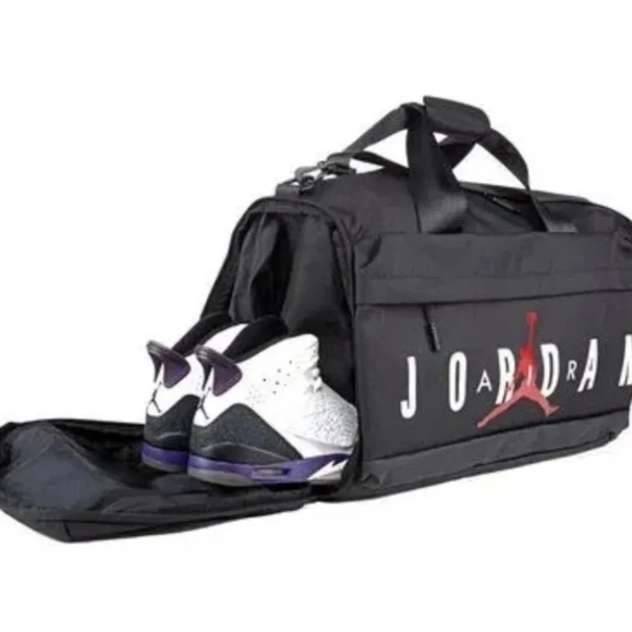 Jordan Other - AIR JORDAN Shoe garage Sports Duffle Bag Medium Black Gym Bag New
